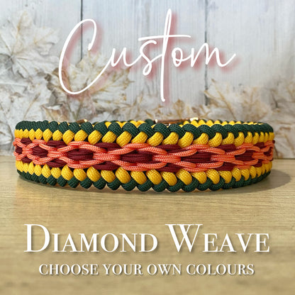 Custom Handmade Collar | Diamond Weave